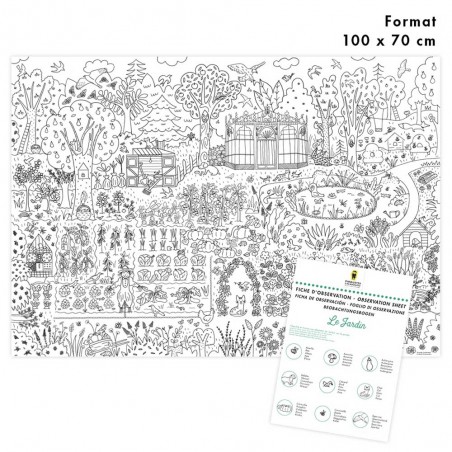 vegetable garden giant poster to colore