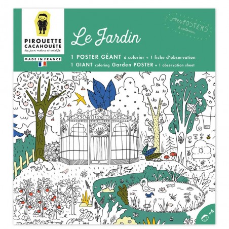 poster géant à colorier sur le jardin potager