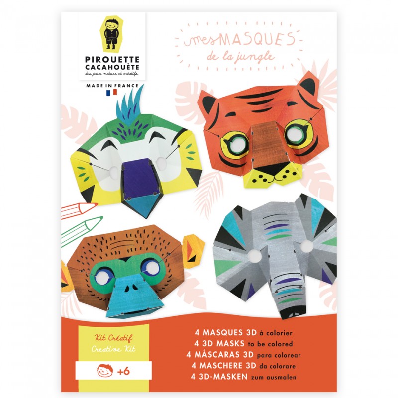 Jungle animals paper masks