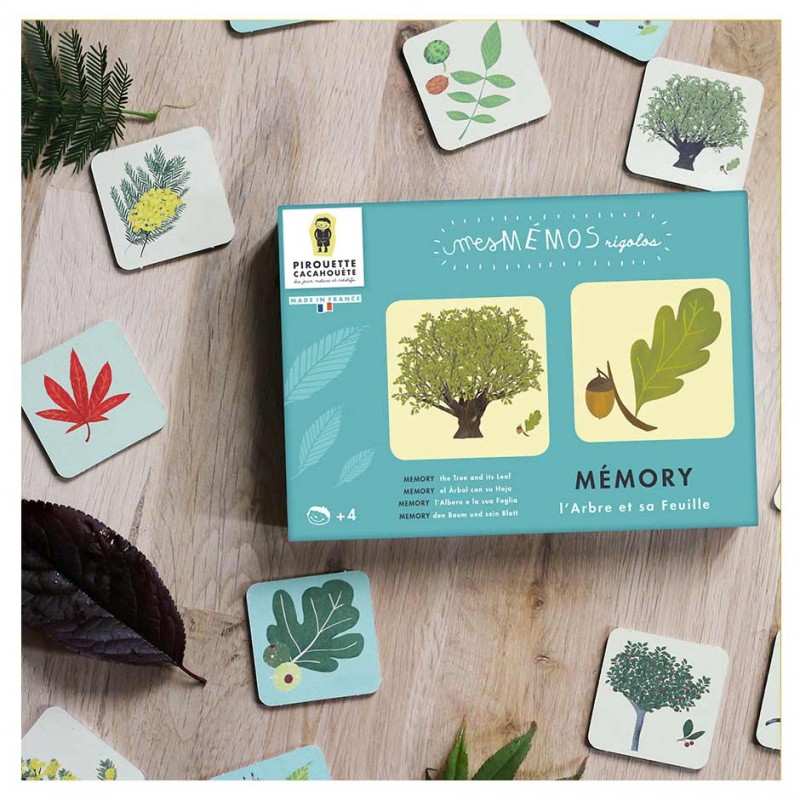 Unique tree memory game made in France
