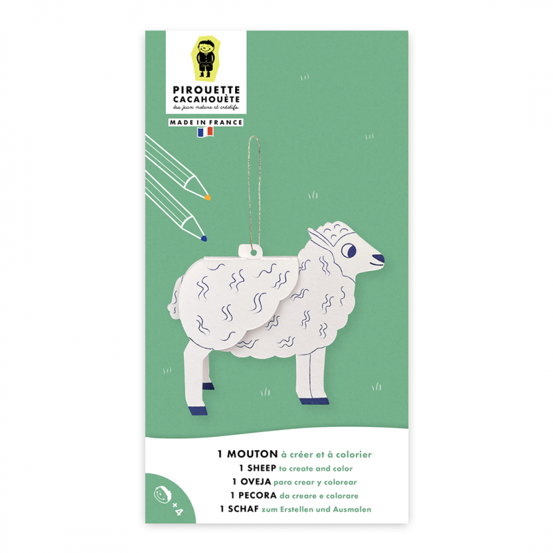 kit creatif enfant mouton à colorier