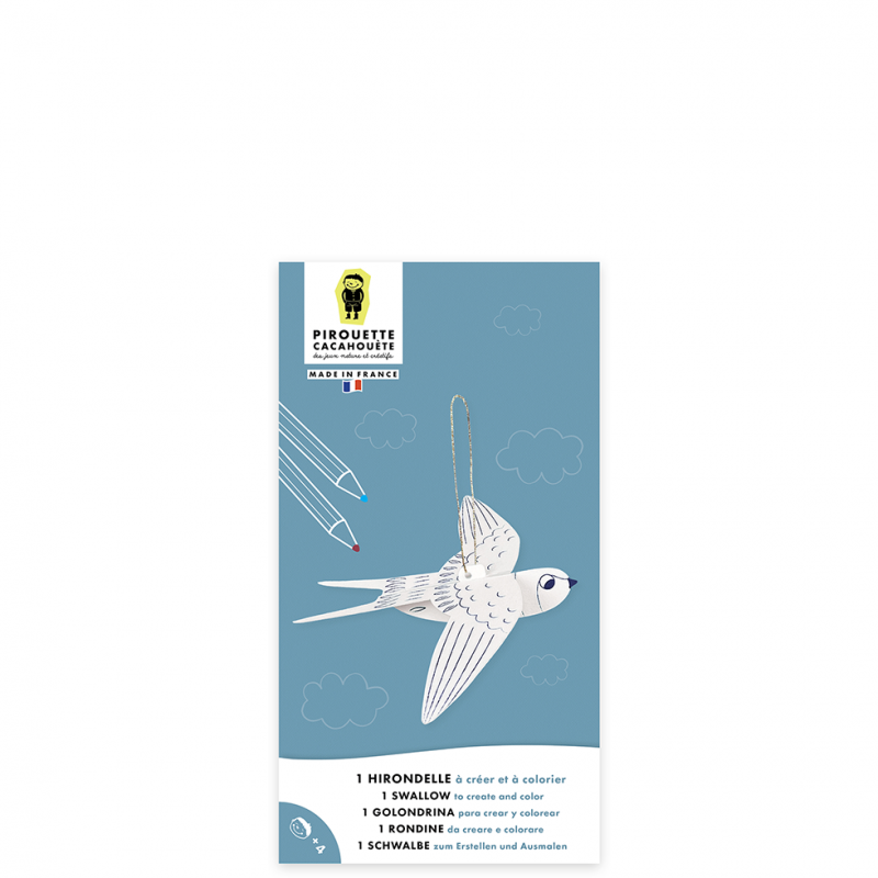 kit creatif enfant hirondelle 3d à fabriquer