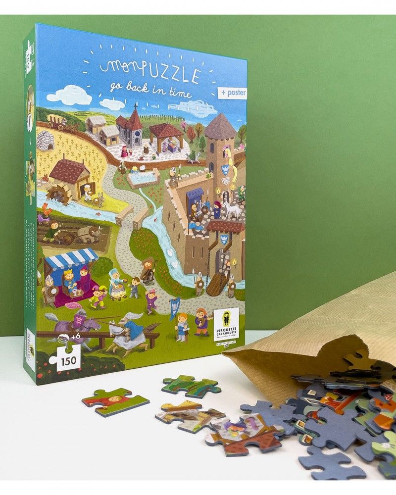 Puzzle éducatif Moyen Âge chevaliers princesses