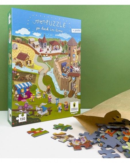 Puzzle éducatif Moyen Âge chevaliers princesses