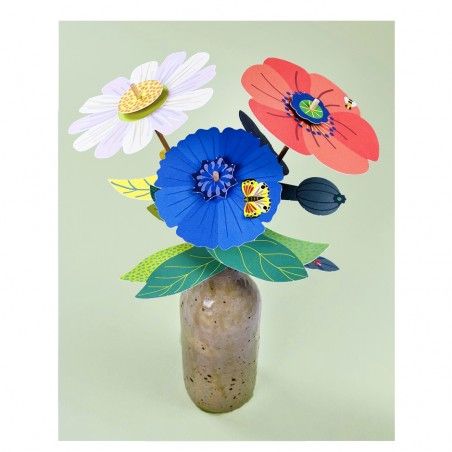 fleurs en papier coquelicot