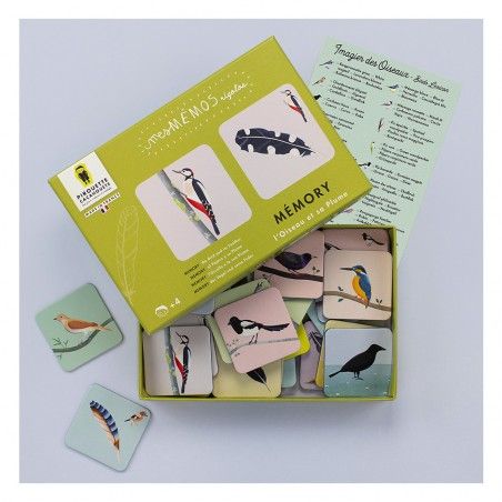 Jeu de mémoire sur les oiseaux