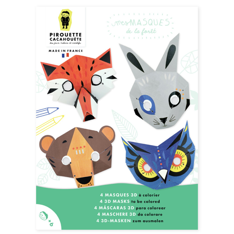 kit créatif masques foret made in france fabriqué en france ludique activité manuelle