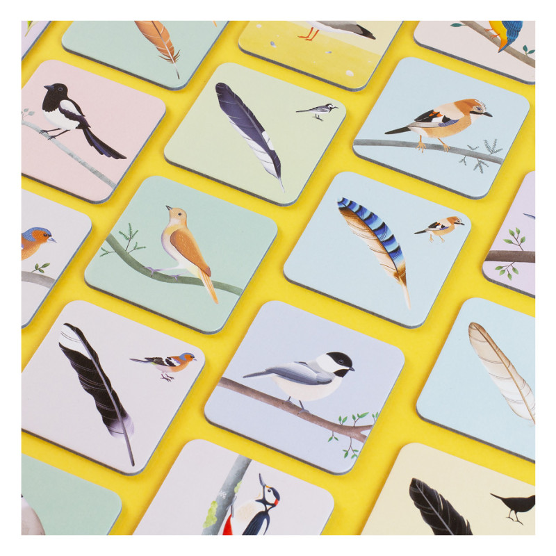 Jeu de mémoire sur les oiseaux