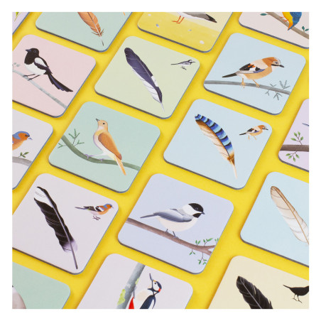 Jeu de mémoire sur les oiseaux