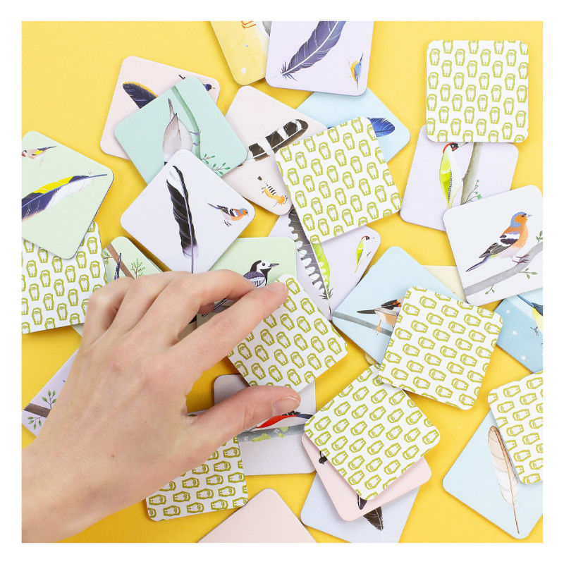 Jeu de mémoire sur les oiseaux