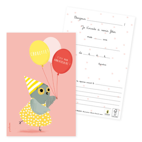 cartes invitation anniversaire fete party