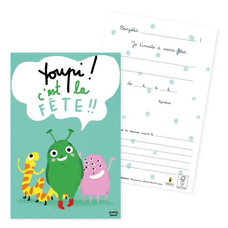 cartes invitation anniversaire fete party