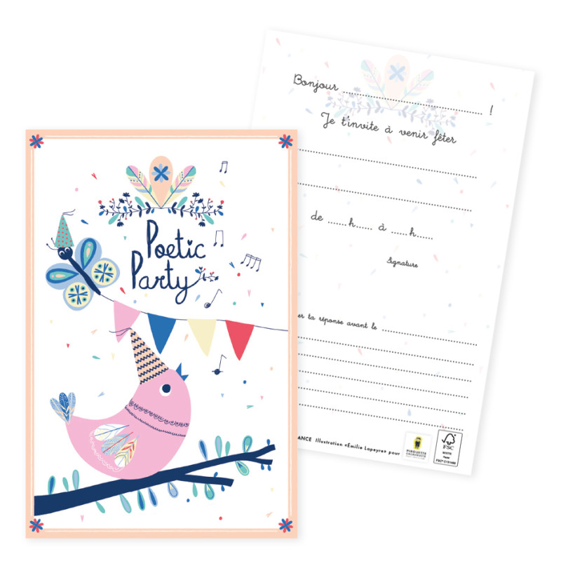cartes invitation anniversaire fete party