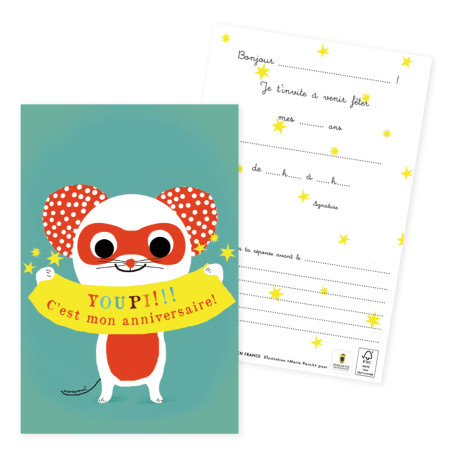 cartes invitation anniversaire fete party