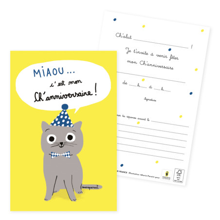 cartes invitation anniversaire fete party