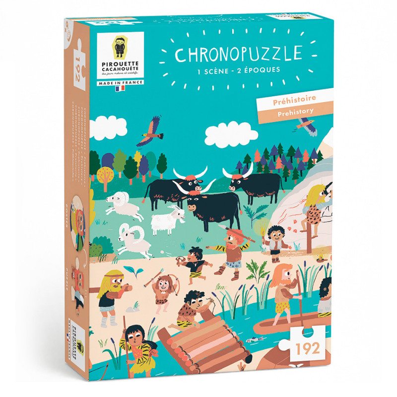 chronopuzzle prehistory box educational puzzle kids age 6