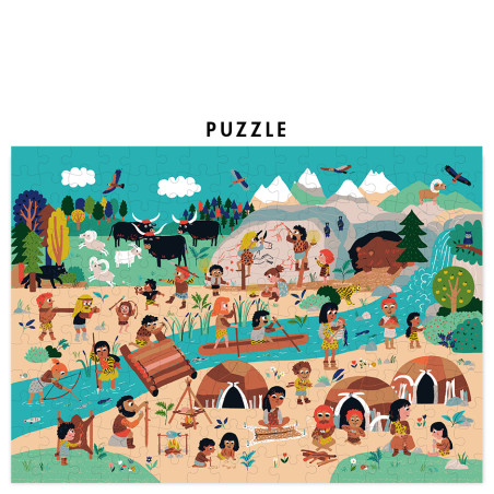 chronopuzzle prehistory puzzle scene prehistoric era