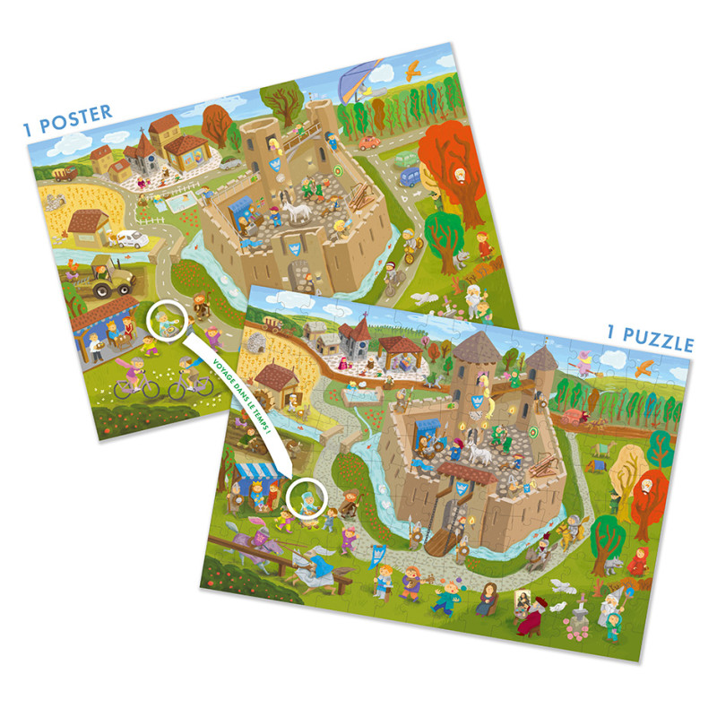puzzle moyen-age chevalier princesse