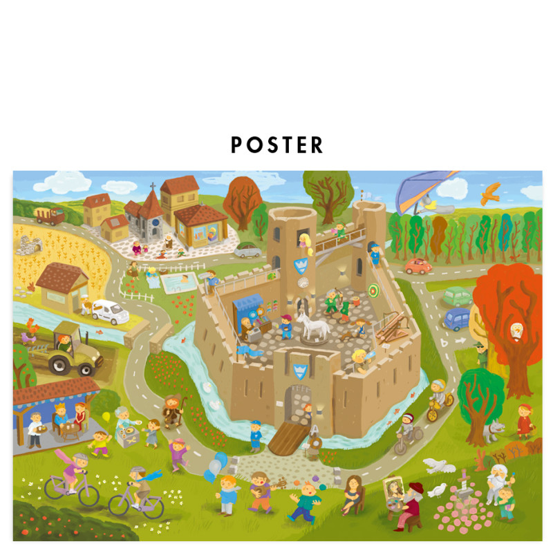 puzzle moyen-age chevalier princesse