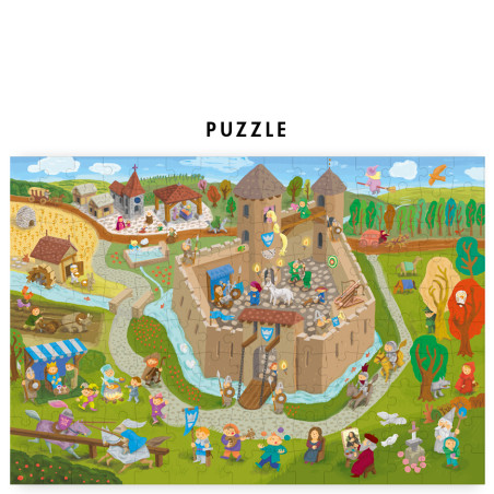 puzzle moyen-age chevalier princesse