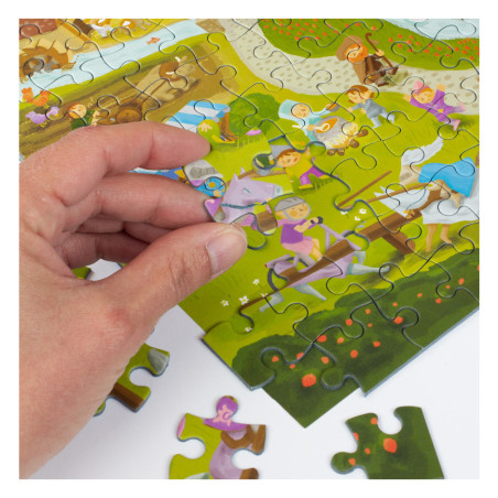 puzzle moyen-age chevalier princesse