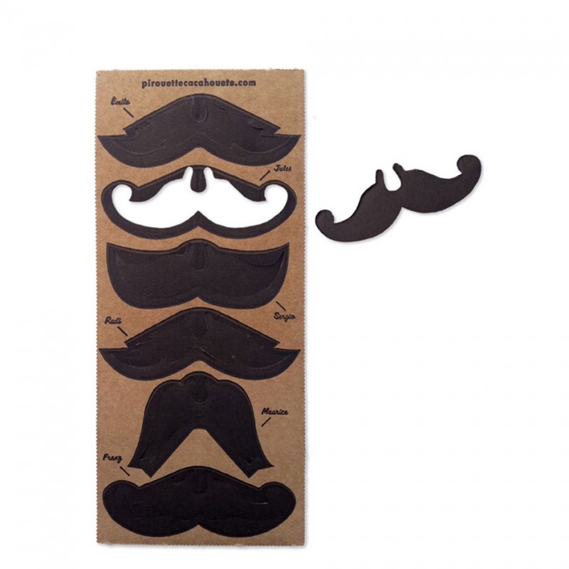 moustaches en carton recyclé fabriqué en france 	
