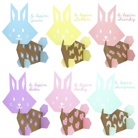lapins pastels avec stickers