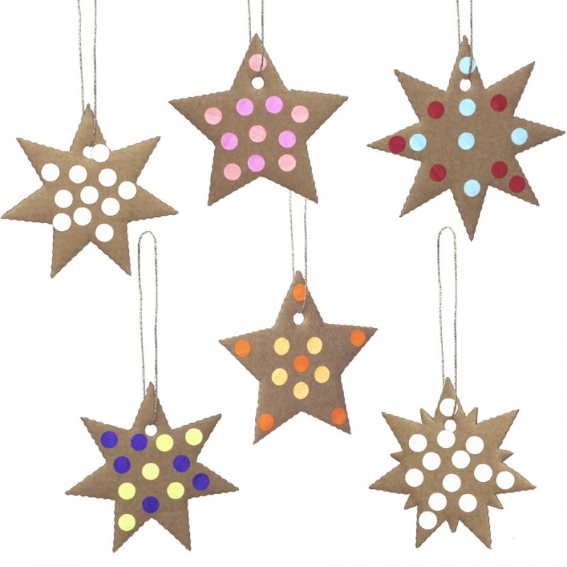 garland of cardboard stars