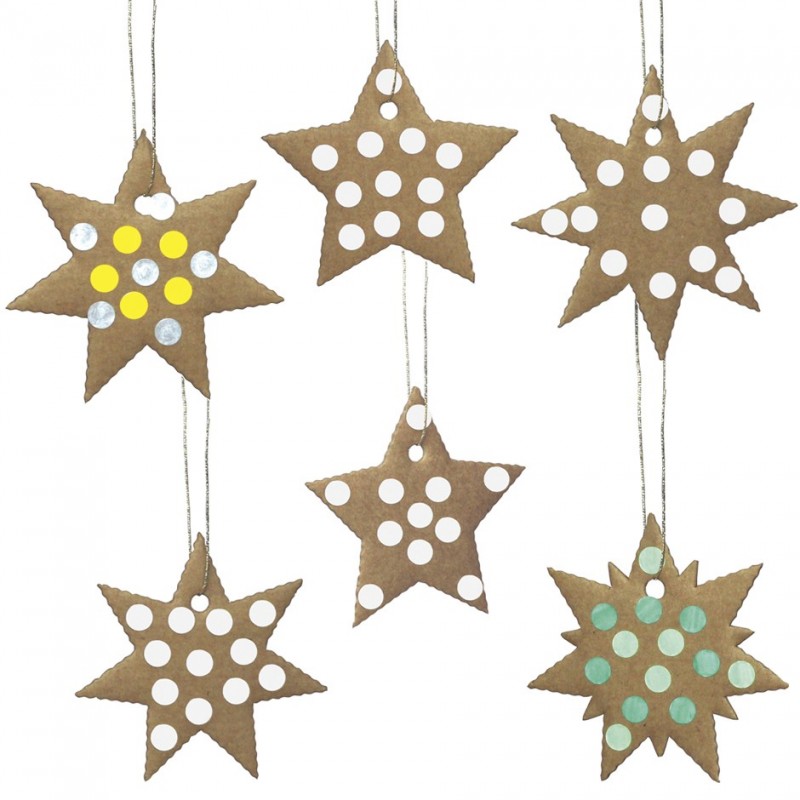 recycled cardboard stars