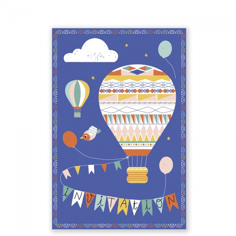 invitation cards hot-air balloon