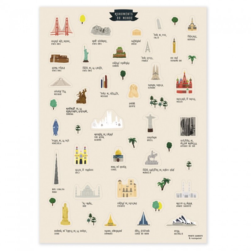 stickers monuments du monde