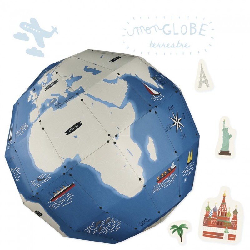 atelier créatif globe papier