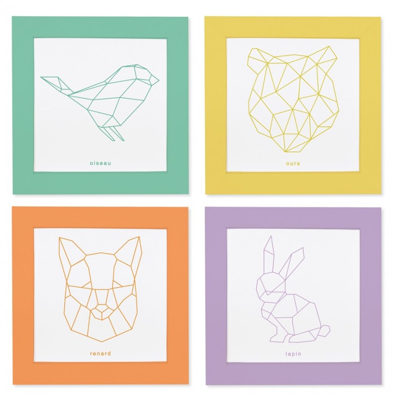 origami animals frames for colouring