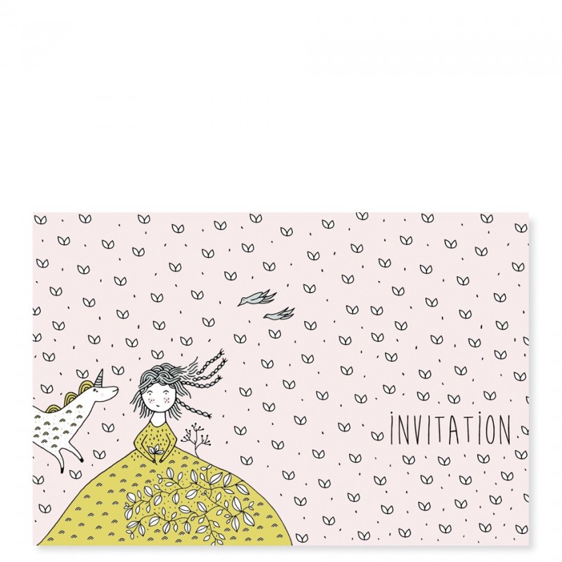 carte d'invitation licorne