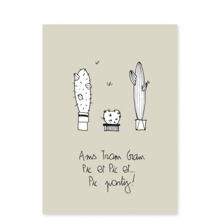 cartes invitation cactus