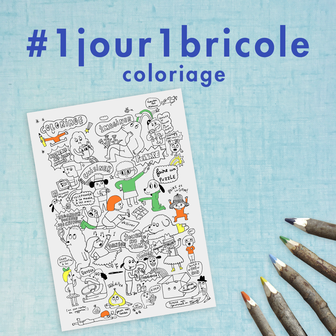 Stay at home coloring