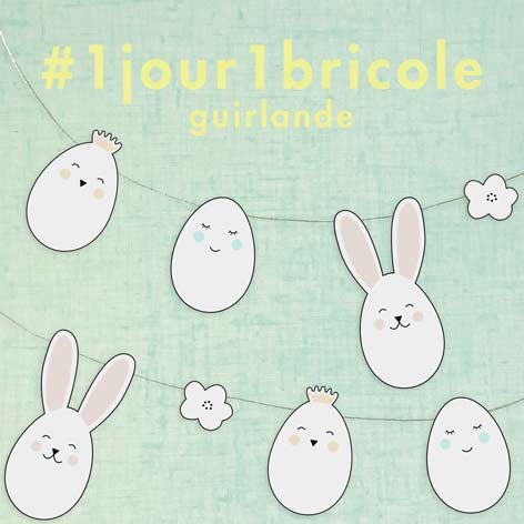1jour1bricole J25-Guirlande de Pâques