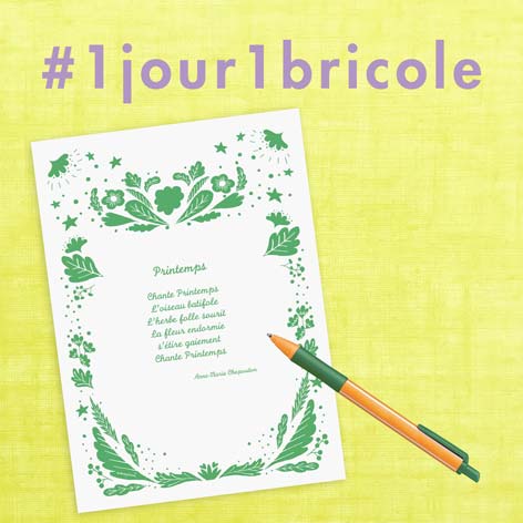 1jour1bricole J4-Poème